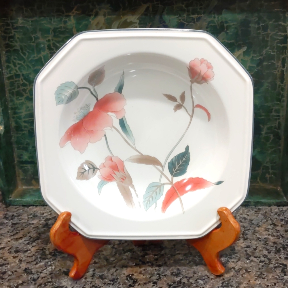 3 Mikasa Bowls Silk 🌺 Flowers  cereal soup EUC